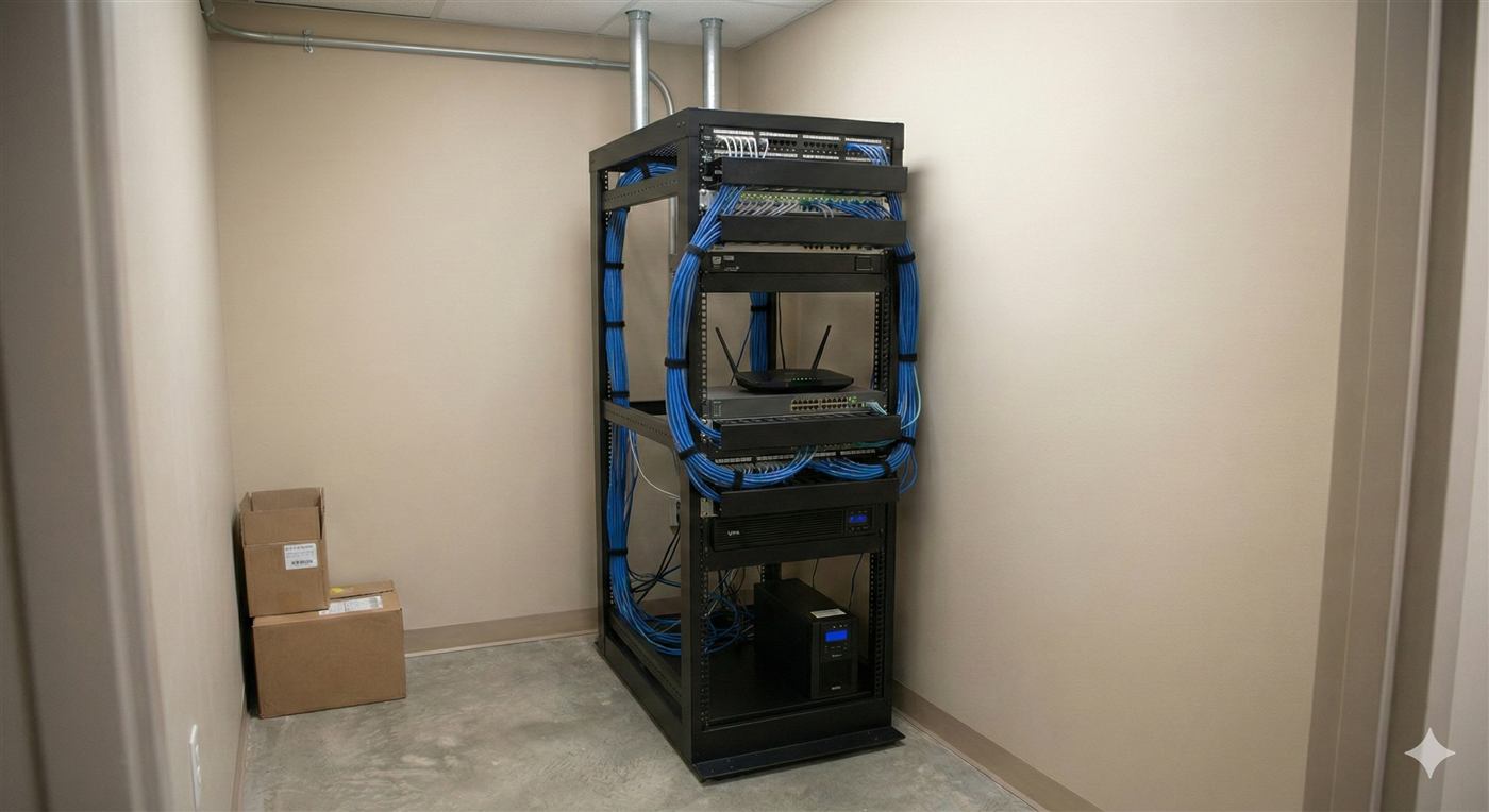 Structured cabling and network rack installation