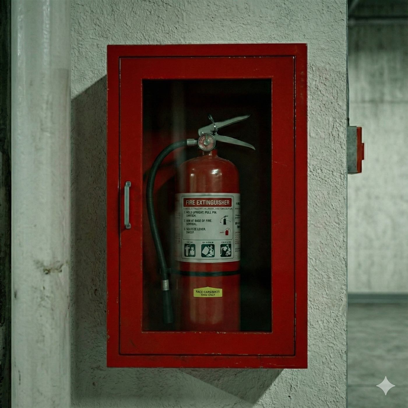 Wall-mounted fire extinguisher cabinet